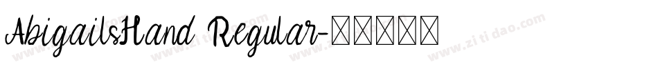 AbigailsHand Regular字体转换